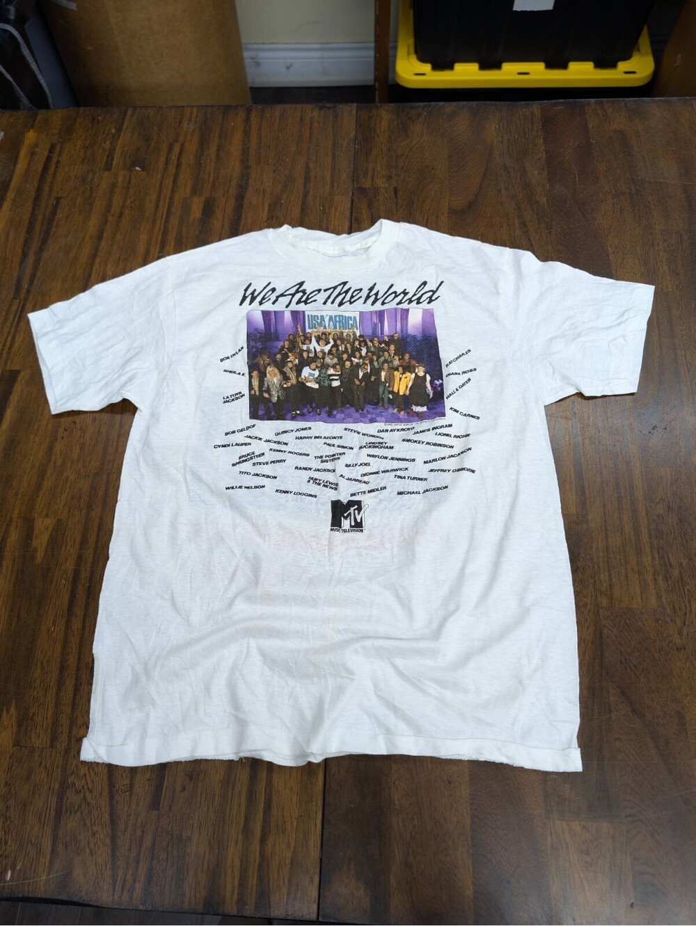 We Are The World T-Shirt USA for Africa Vintage 80s MTV L